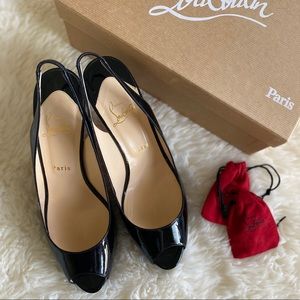Christian Louboutin 🖤❤️ Cathay 100mm Heels EUC